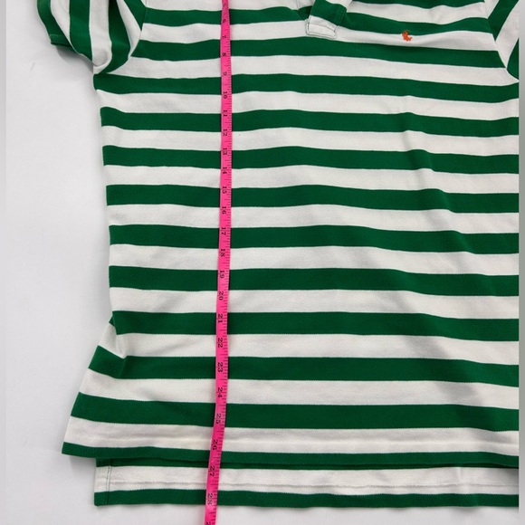 Green and White Striped Polo Shirt by Ralph Lauren - Picture 9 of 9